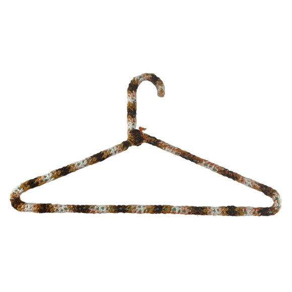 Crochet Yarn Covered Hangers Lot of 5 Wire & Plastic Multicolored Handmade - Picture 7 of 11